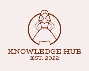 Queen - Woman Dress Gown logo design