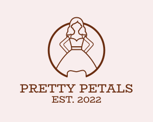 Woman Dress Gown logo design