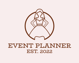 Pageant - Woman Dress Gown logo design