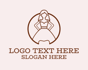 Woman Dress Gown Logo