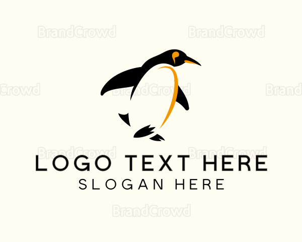 Emperor Penguin Bird Logo