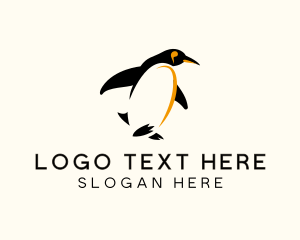Winter - Emperor Penguin Bird logo design