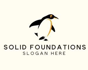 Sanctuary - Emperor Penguin Bird logo design