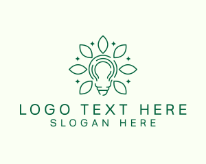 Sustainable - Eco Light Bulb Technology logo design
