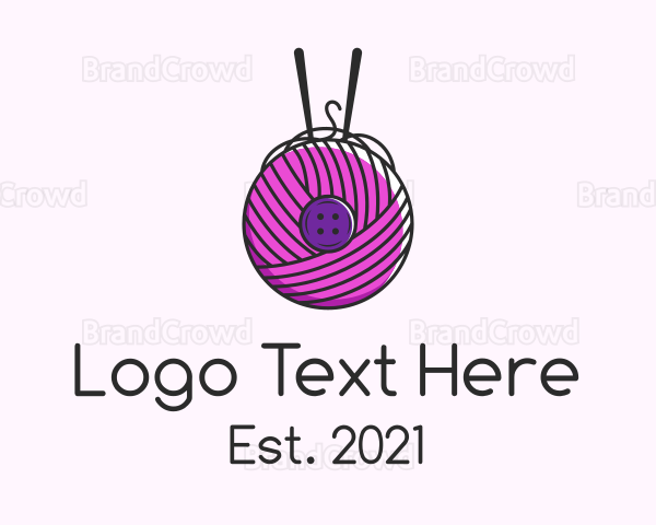 Button Yarn Ball Logo