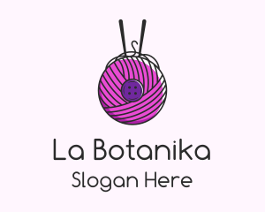 Button Yarn Ball  Logo