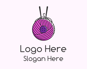 Button Yarn Ball  Logo