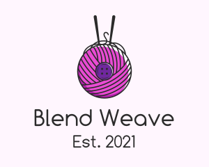 Interweave - Button Yarn Ball logo design