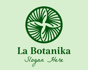 Herbal Leaves Spiral  Logo