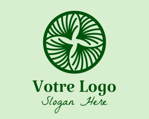 Herbal Leaves Spiral  Logo