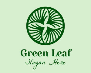 Herbal Leaves Spiral  logo design