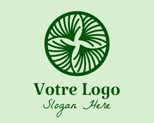 Tree Planting - Herbal Leaves Spiral logo design