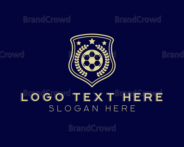 Soccer Sports Shield League Logo