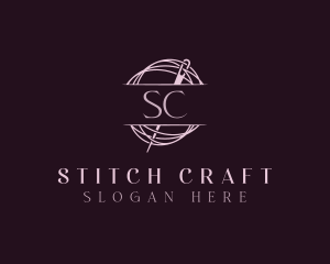 Sew Tailoring Needle logo design