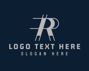 Blueprint - Designer Draft Letter R logo design