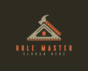 Ruler - Construction Hammer Ruler logo design