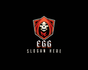 Evil Skull Shield Logo
