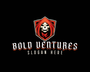 Evil Skull Shield logo design