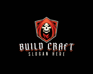 Evil Skull Shield logo design