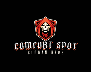 Evil Skull Shield logo design