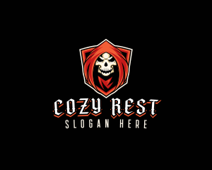 Evil Skull Shield logo design