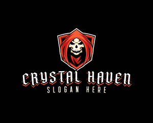 Evil Skull Shield logo design