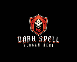 Evil Skull Shield logo design