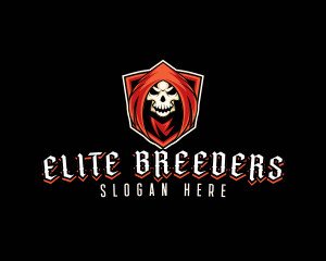 Evil Skull Shield logo design