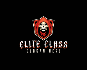 Evil Skull Shield logo design