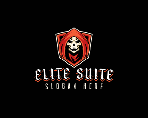 Evil Skull Shield logo design