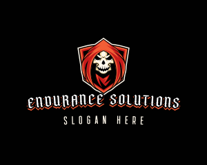 Evil Skull Shield logo design