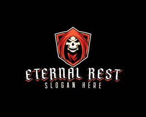 Undead - Evil Skull Shield logo design