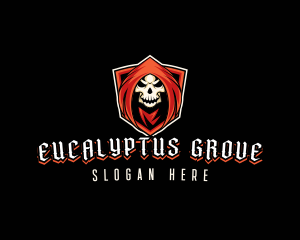 Evil Skull Shield logo design