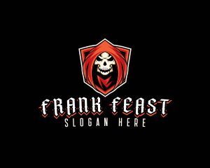 Evil Skull Shield logo design