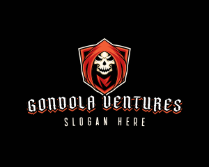 Evil Skull Shield logo design