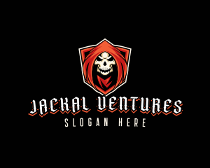 Evil Skull Shield logo design