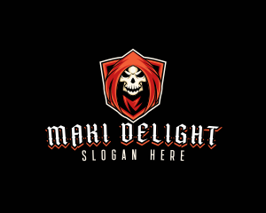 Evil Skull Shield logo design