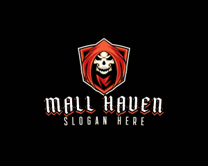 Evil Skull Shield logo design