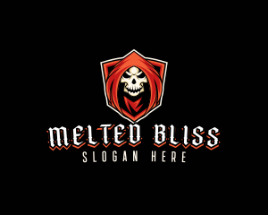 Evil Skull Shield logo design