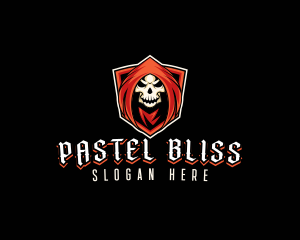 Evil Skull Shield logo design