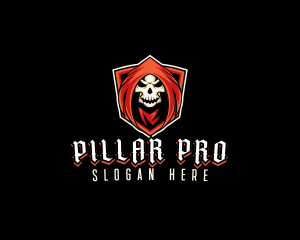 Evil Skull Shield logo design