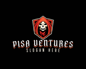 Evil Skull Shield logo design