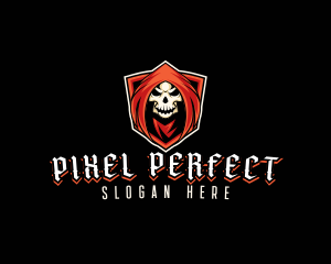 Evil Skull Shield logo design