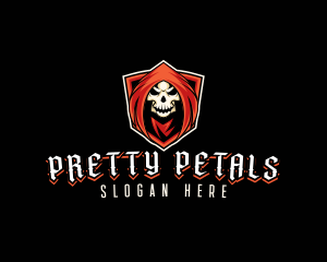 Evil Skull Shield logo design