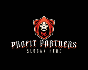 Evil Skull Shield logo design