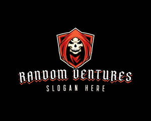 Evil Skull Shield logo design