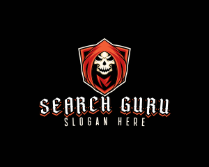 Evil Skull Shield logo design