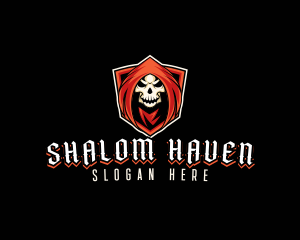 Evil Skull Shield logo design