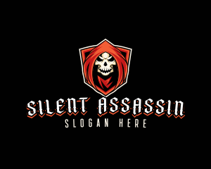 Evil Skull Shield logo design