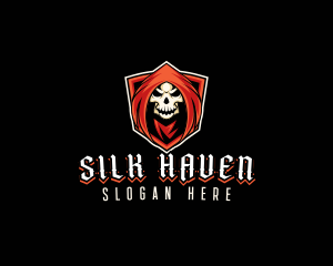 Evil Skull Shield logo design